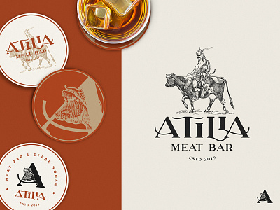 ATILLA brand identity branding illustration logo
