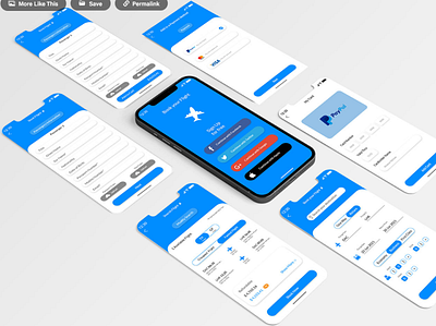 Flight Booking App UI Design For Android And IOS illustration