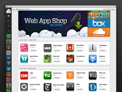 Raven for Mac app app store desktop mac ui web browser