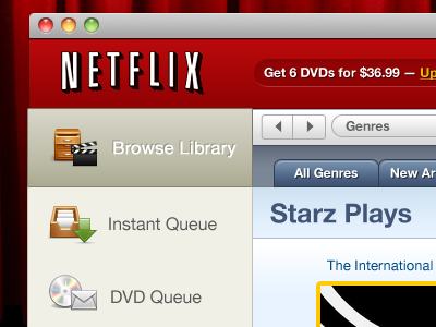 Netflix for Mac app desktop mac netflix os ui