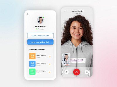 Health Care Consulting Mobile App UI Design health care mobile app design ui design