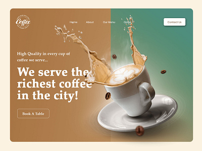 Coffee House Homepage coffehouse design homepage ui ui design ui ux