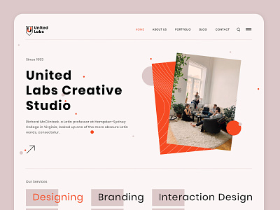 Creative Studio - UI branding creative studion design homepage illustration photoshop studio ui design