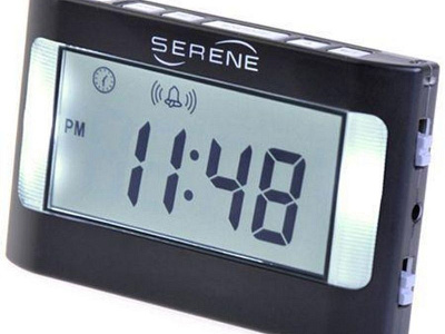 Powerful Wireless Vibrating Alarm Clock serene innovations serene vibrating alarm clock wireless notification system wireless vibrating alarm