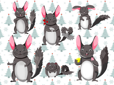 Chinchilla Shusha emoji stickers chinchilla decor