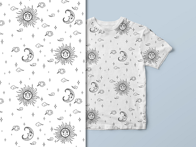 Pattern on the t-shirt background pattern design