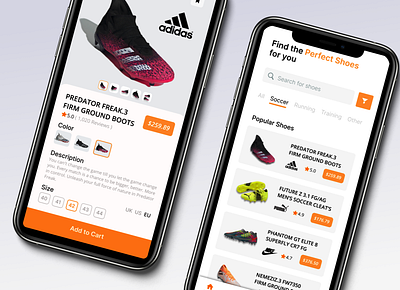 Shoes Sport Store App app design logo ui ux