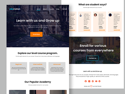 .EduCation : Web Tech Education app design ui ux