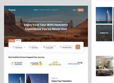 Travel. - holiday landing page app branding design figma illustration landing page typography ui ux web design