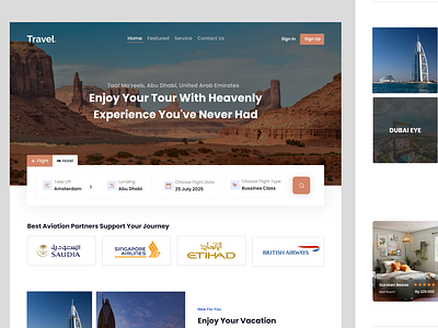 Travel. - holiday landing page