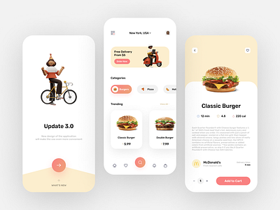 Food Delivery App 3d