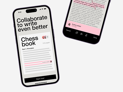 Cowrite — Collaborate to Write app apple collaborate design iphone ui ux web