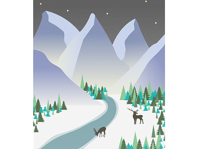 The mountains design forest illustration mountains
