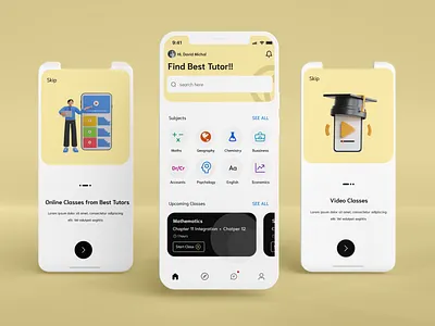 Tutviv E-learning Mobile App 3d illustration android education elearning figmadesign ios design manas mobile app modern design online education onlineclasses pasrija school teacher tutor tutviv ui ux video video classes