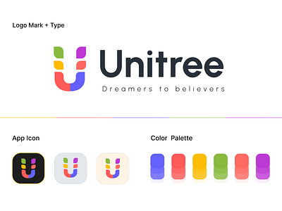 Unitree Website logo multicolor figma illustrator logo multicolor logo u logo unitree