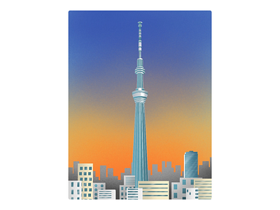 Tokyo Skytree graphic design illustration