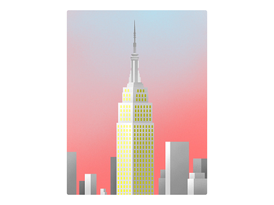 Empire State Building graphic design illustration