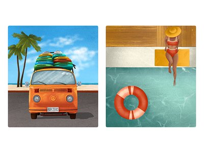 Summer Vibes graphic design illustration