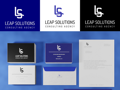 LEAP SOLUTION - BRAND IDENTITY brand brand identity logo logotype mockups stationery