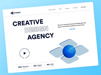 Creative Design Agency Header Design-STUDIOX agency creative agency creative design agency design graphic design header design landing page studiox ui ux web design website