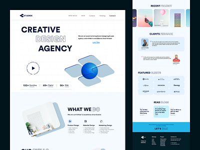 Creative Design Agency Landing Page creative agency design agency digital agency graphic design landing page landing page design ux web design