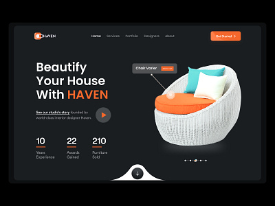 Interior Design Agency Website Header-HAVEN