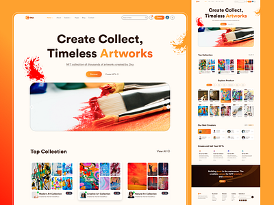 NFT Marketplace Website landing page marketplace nft nft marketplace nfts oxy token web design website
