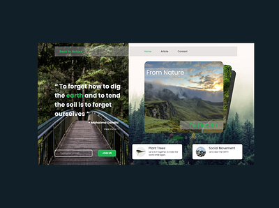 Nature Web design design ui