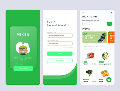 Peken Vegetables App animation app branding design graphic design illustration logo ui ux web website