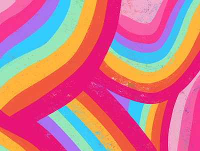 RAINBOW colorful design feminist art girl power glitter handlettering illustration procreate typography vector