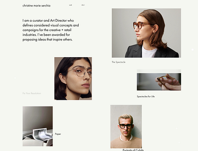 christine marie serchia | art direction portfolio art direction design minimal photography website portfolio ui web design website