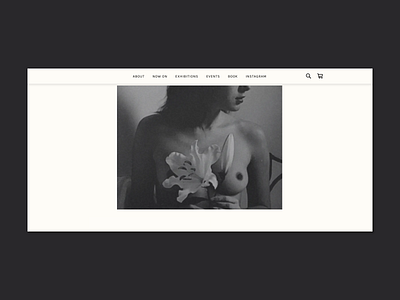 Website for an Art Gallery art direction design minimal photography ui web design