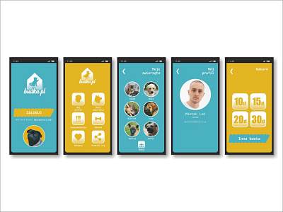 budka.pl app design logo ui ux vector