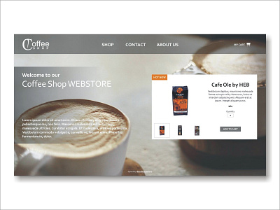 coffee shop concept design logo webdesign website