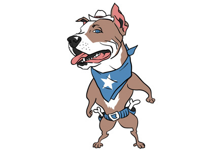 Texas Pittie Pride illustrator vector