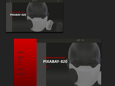 The 96% purifier mask UX UI design for web