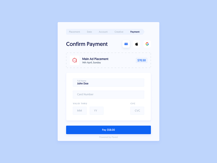 Ad Reservation Modal ― Complete Flow by Robert Mayer on Dribbble