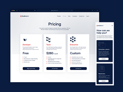Pricing Page ai corporate enterprise landing ml monochrome pricing red table