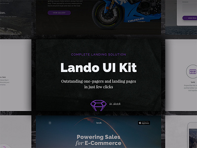 Meet Lando UI Kit clean hero interface intro landing raleway ui ui kit web