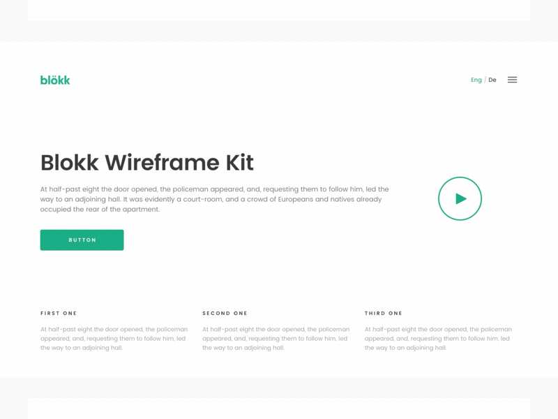 Blokk Wireframe Kit 170+ Screens