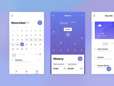 Rodman UI Kit: Finance Data android app card chart color concept ios kit mobile music ui kit ux