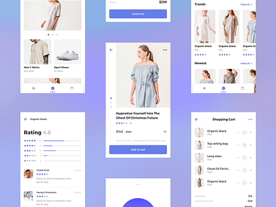 Rodman UI Kit: Ecommerce android app card chart color concept ecommerce ios kit mobile ui kit ux