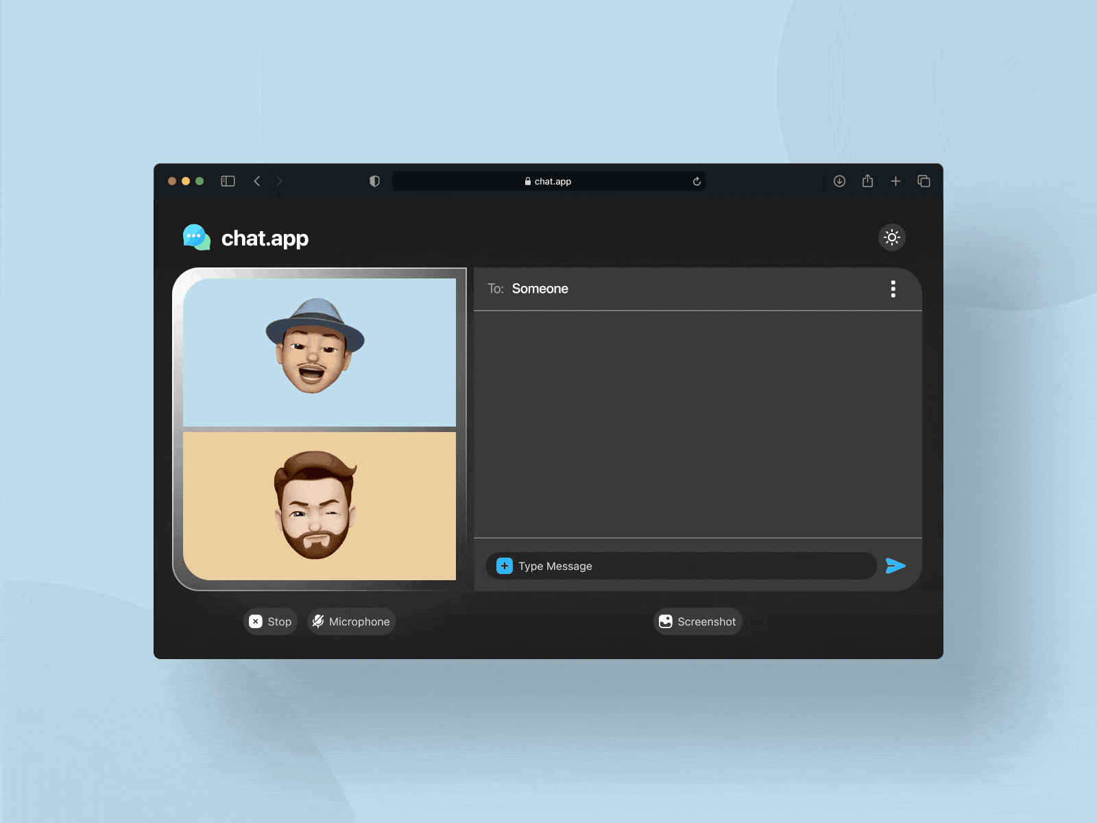 Memoji Chat App Concept animation app design illustration ui ux website