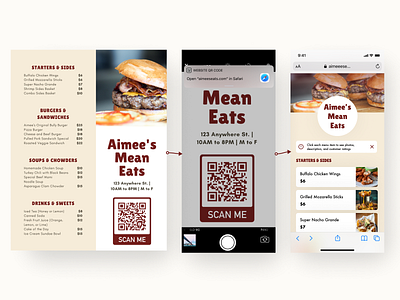 Diner Menu Concept branding design ui ux web