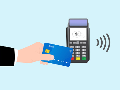 Vector payment machine and credit card. POS terminal