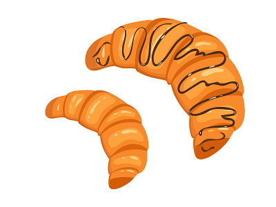 Fresh croissants. Vector illustration