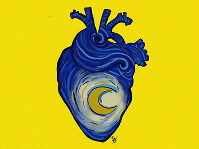 Starry night heart.