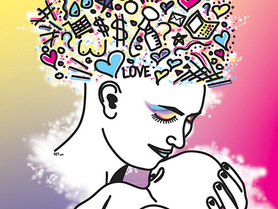 Mom Brain art design illustration photoshop