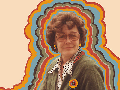 Patricia 1970s art grandmother illustration photo photoshop