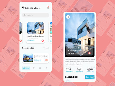 Homes for Sale app appdesign design figma illustration ui